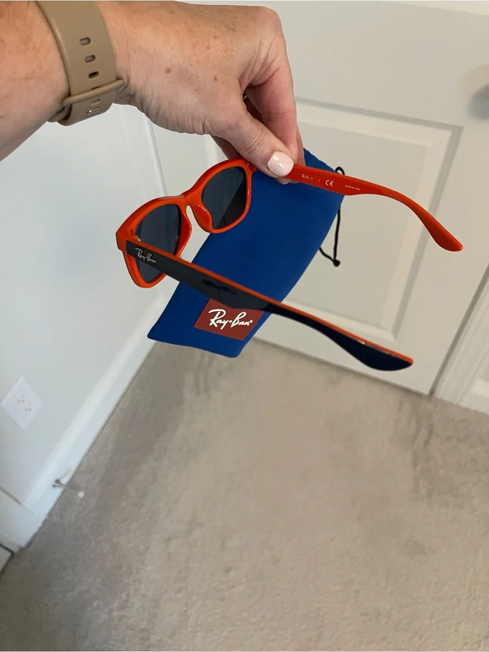 Ray-Ban Kids Navy and Orange Sunglasses